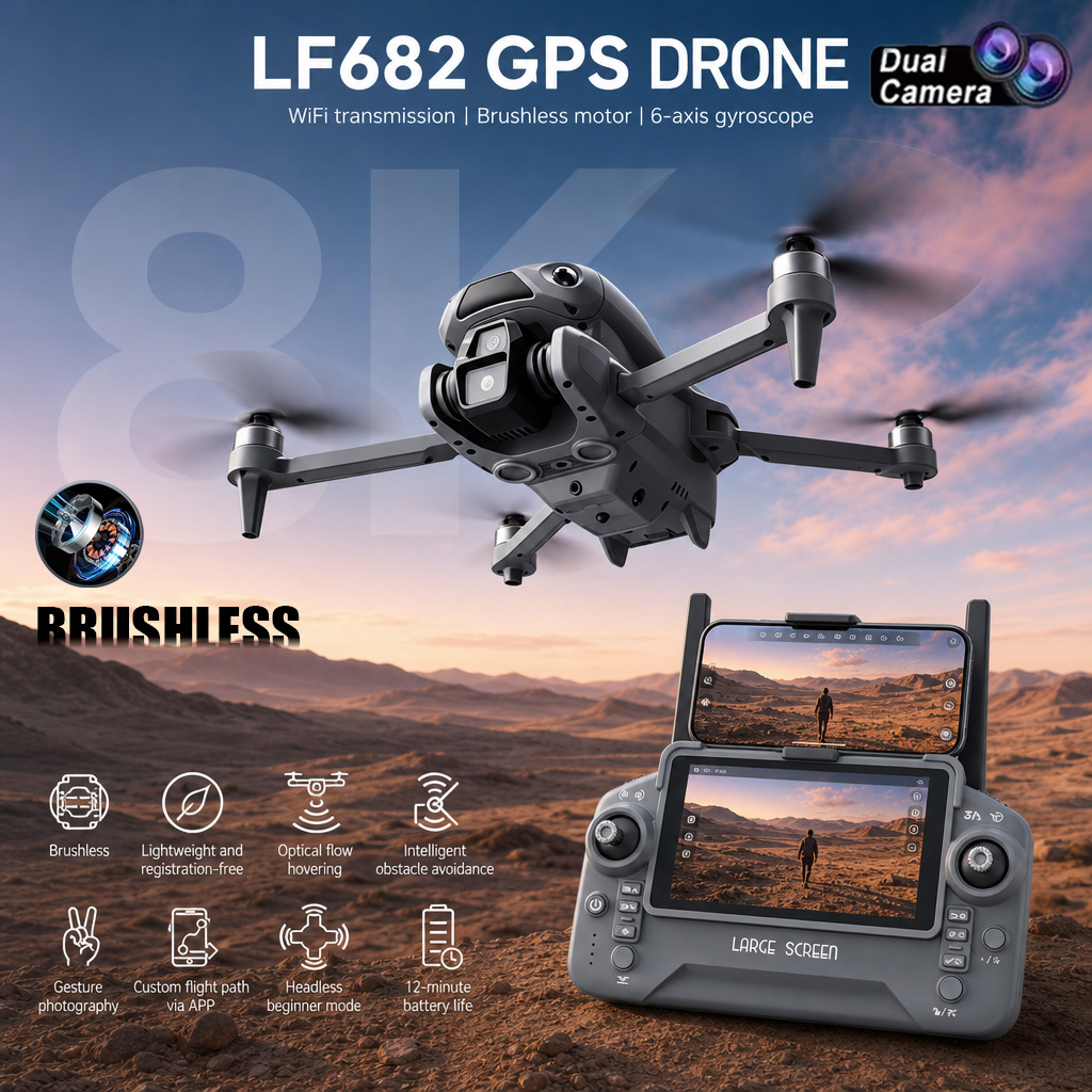 Drone Rc Land - New LF682 Drone 8K Dual Camera