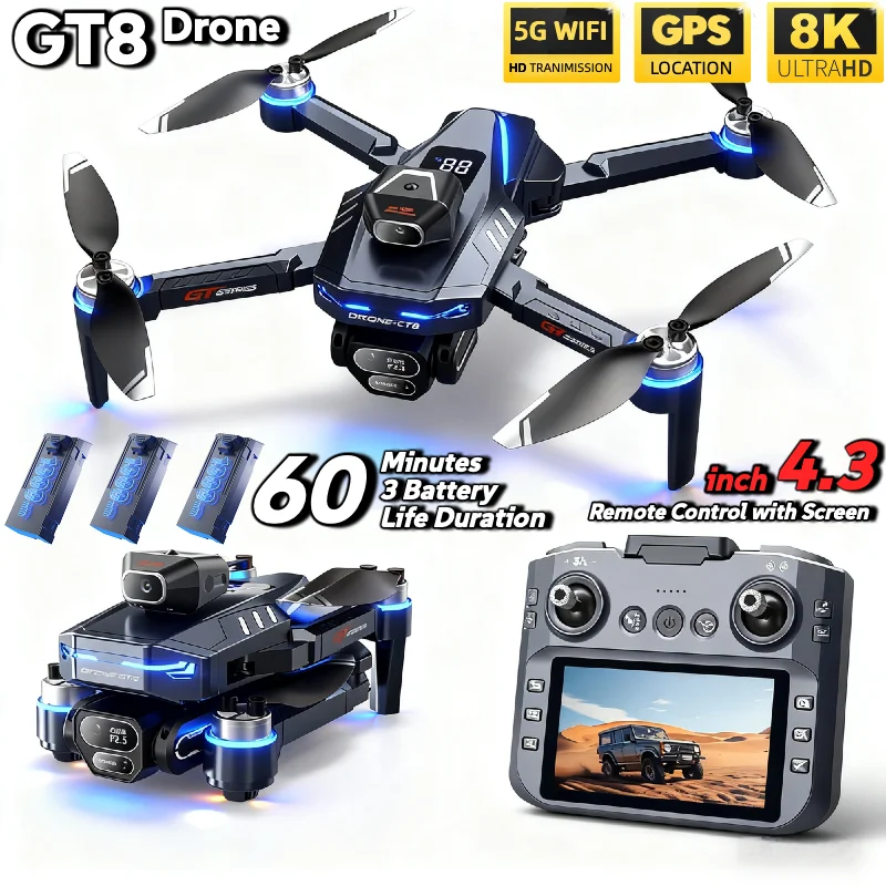 HOT For LSRC GT8 Drone 4K Prof - огляд і ціна Drone Gt8 Rc