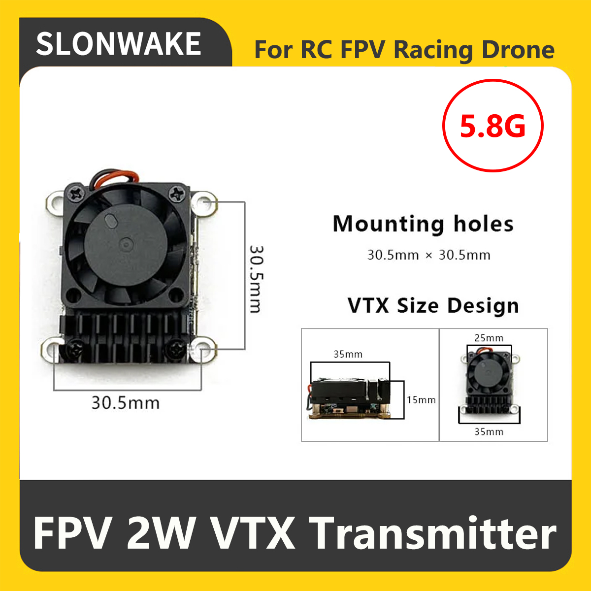 SLONWAKE 5.8G 2000mW FPV VTX T - огляд і ціна Drone Rc Transmitter And Receiver