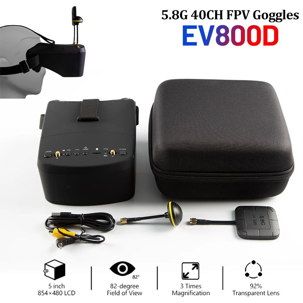 SkyDElEV800D 5 Inch 800*480 FP - огляд і ціна Fpv Goggles Headset