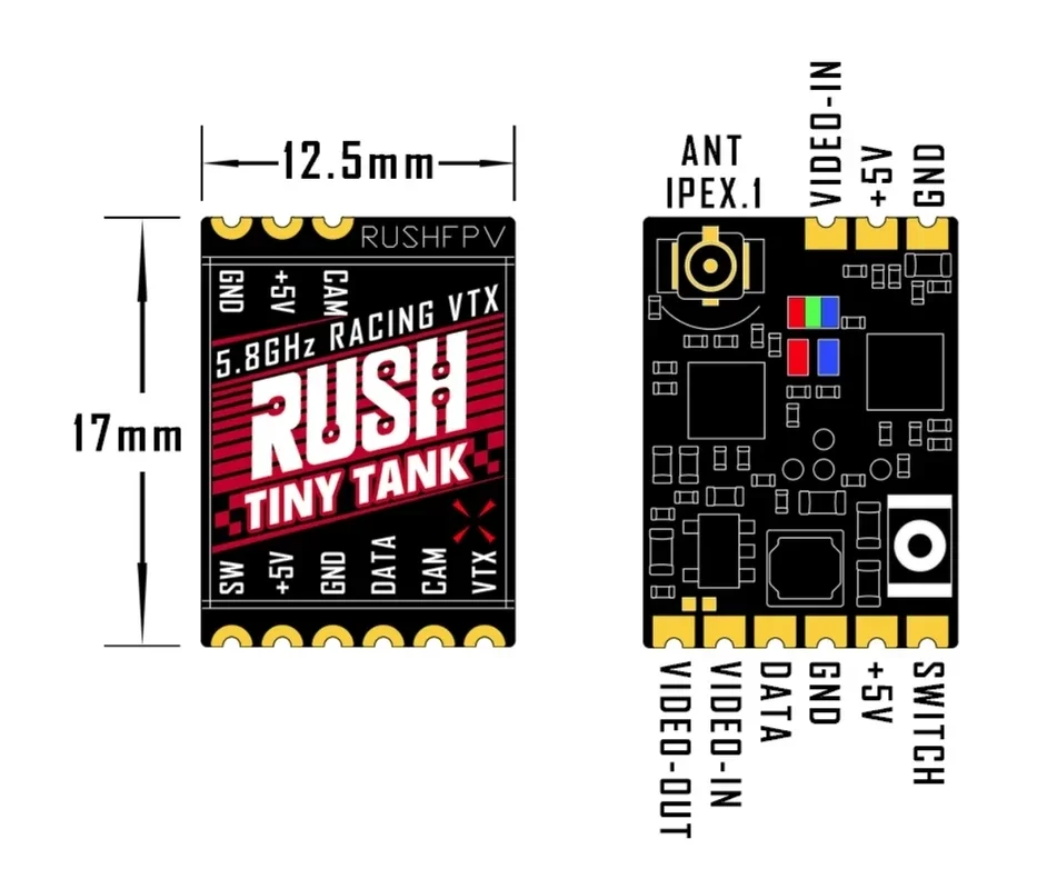 RUSHFPV Tiny Tank VTX 5.8GHz 3 - огляд і ціна Vtx Video Transmitter